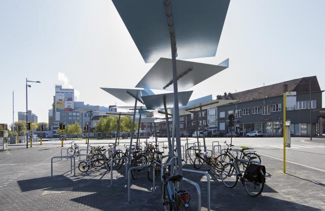 A shelter for bicycles