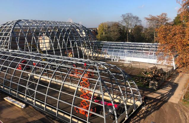 Tropische kas voor Botanische tuin Flora