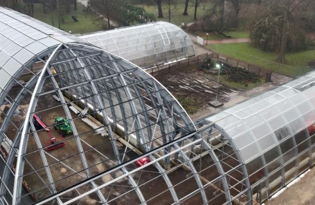 Tropische kas voor Botanische tuin Flora