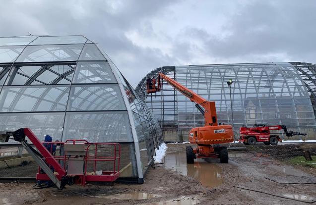 Tropische kas voor Botanische tuin Flora