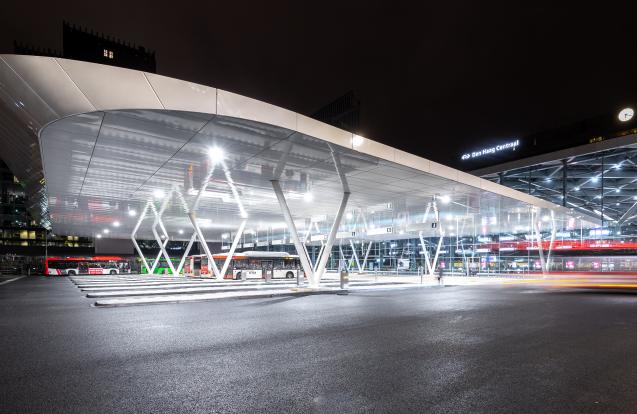 Overkapping busstation Den Haag