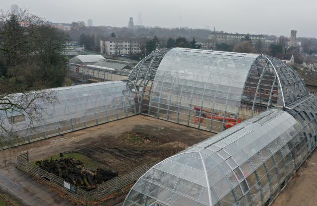 Tropische kas voor Botanische tuin Flora