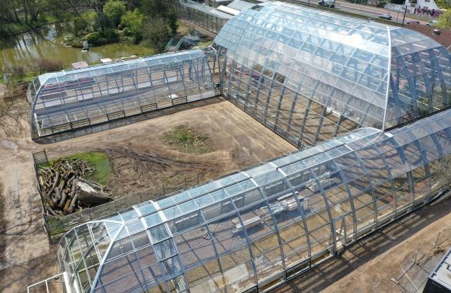 Tropische kas voor Botanische tuin Flora