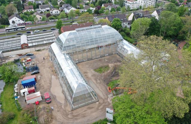 Tropische kas voor Botanische tuin Flora