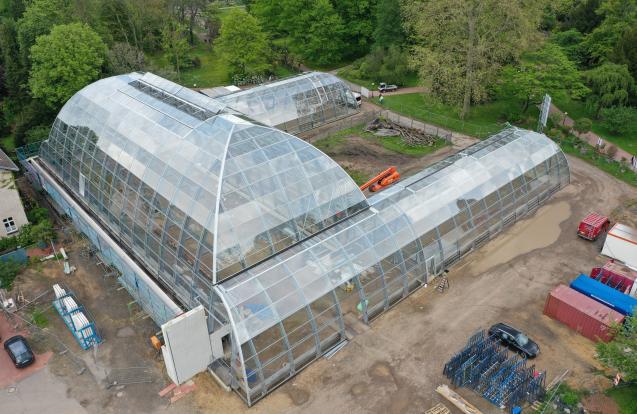 Tropische kas voor Botanische tuin Flora