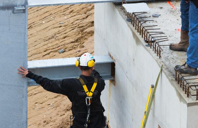 Escalier avec plateforme d'observation, carrière ENCI