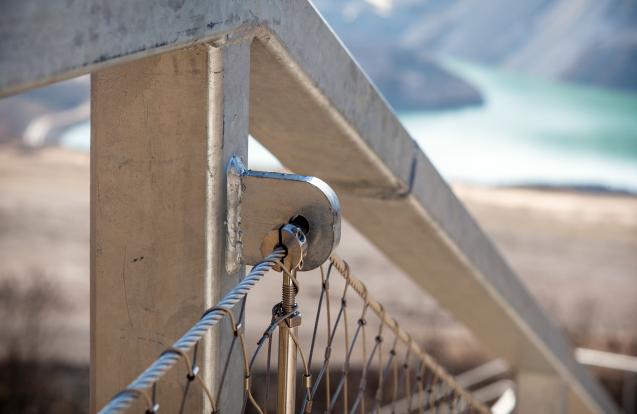 Escalier avec plateforme d'observation, carrière ENCI