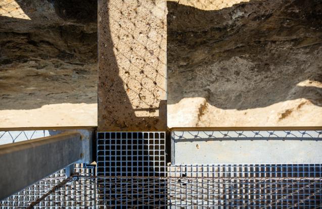 Escalier avec plateforme d'observation, carrière ENCI